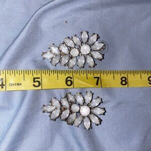 Bridal flower petal earrings